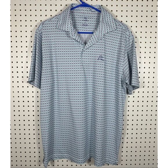 Rhoback “crown” print polo shirt size L - Picture 1 of 6